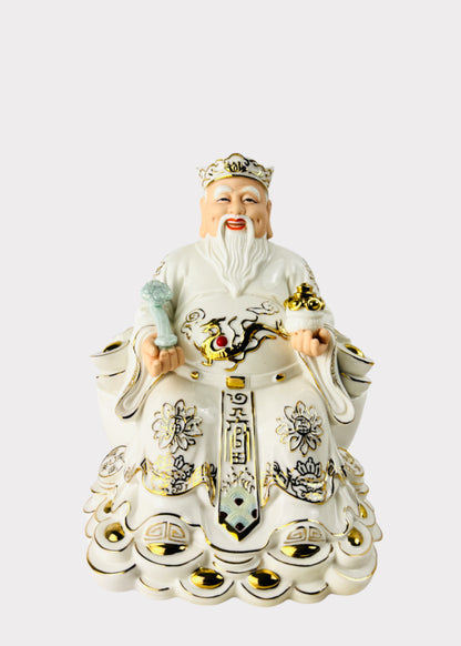 Gold Ombre Land and Prosperity Gods - Porcelain