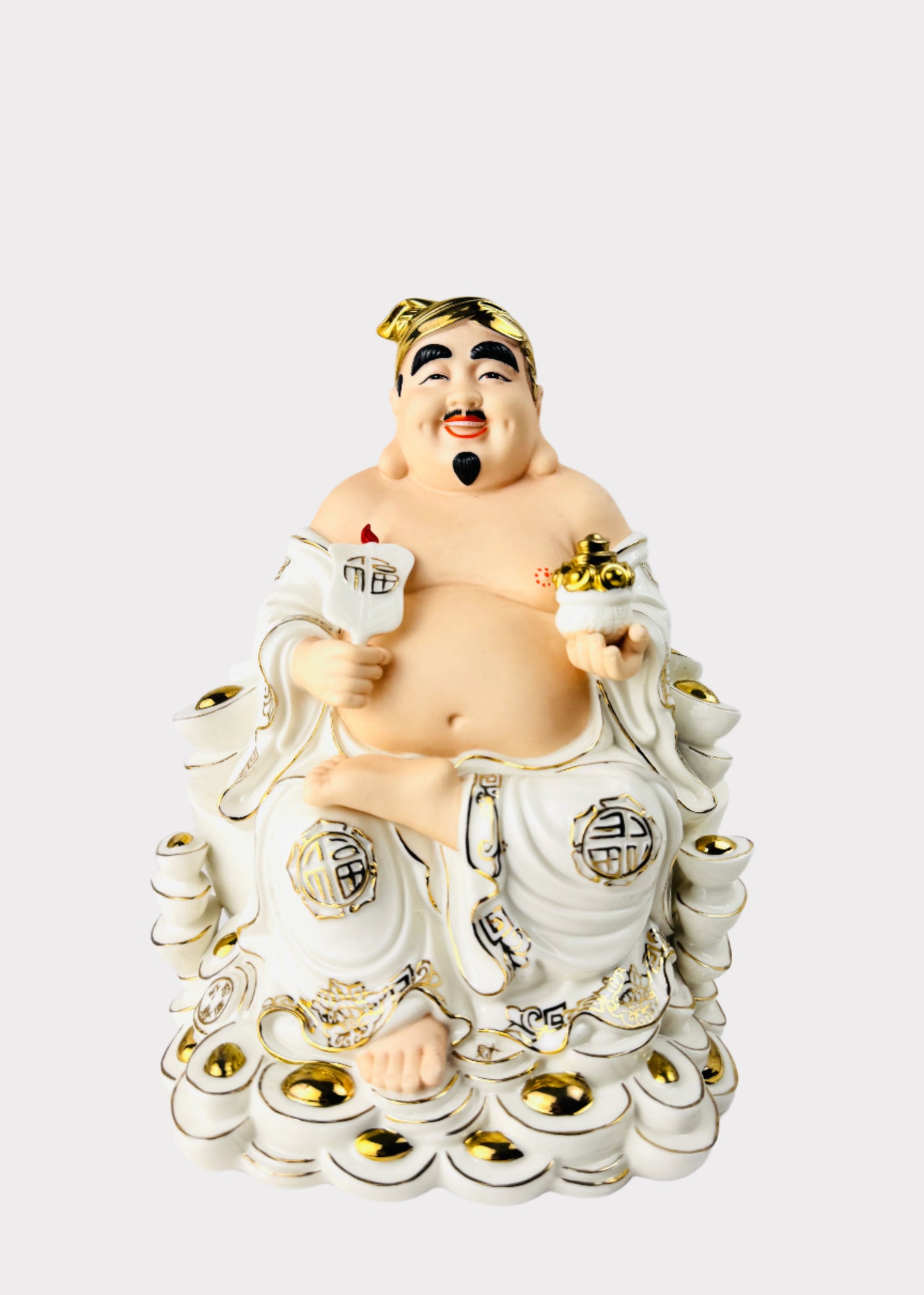 Gold Ombre Land and Prosperity Gods - Porcelain