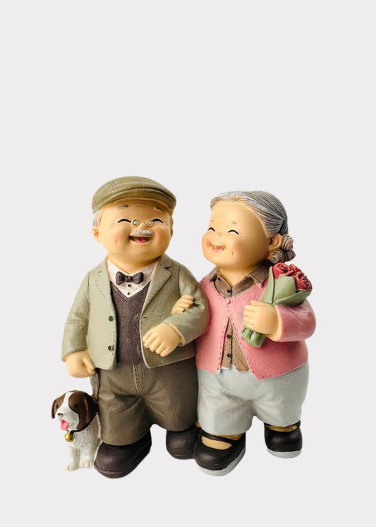 Grandparents Strolling Figurine