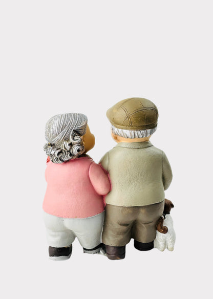 Grandparents Strolling Figurine