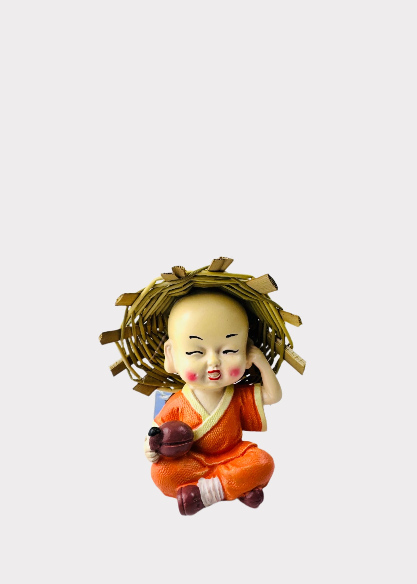 Straw Hat Little Monks Figurine Set
