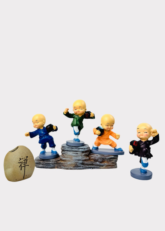 Kung Fu Little Monks Figurine Set