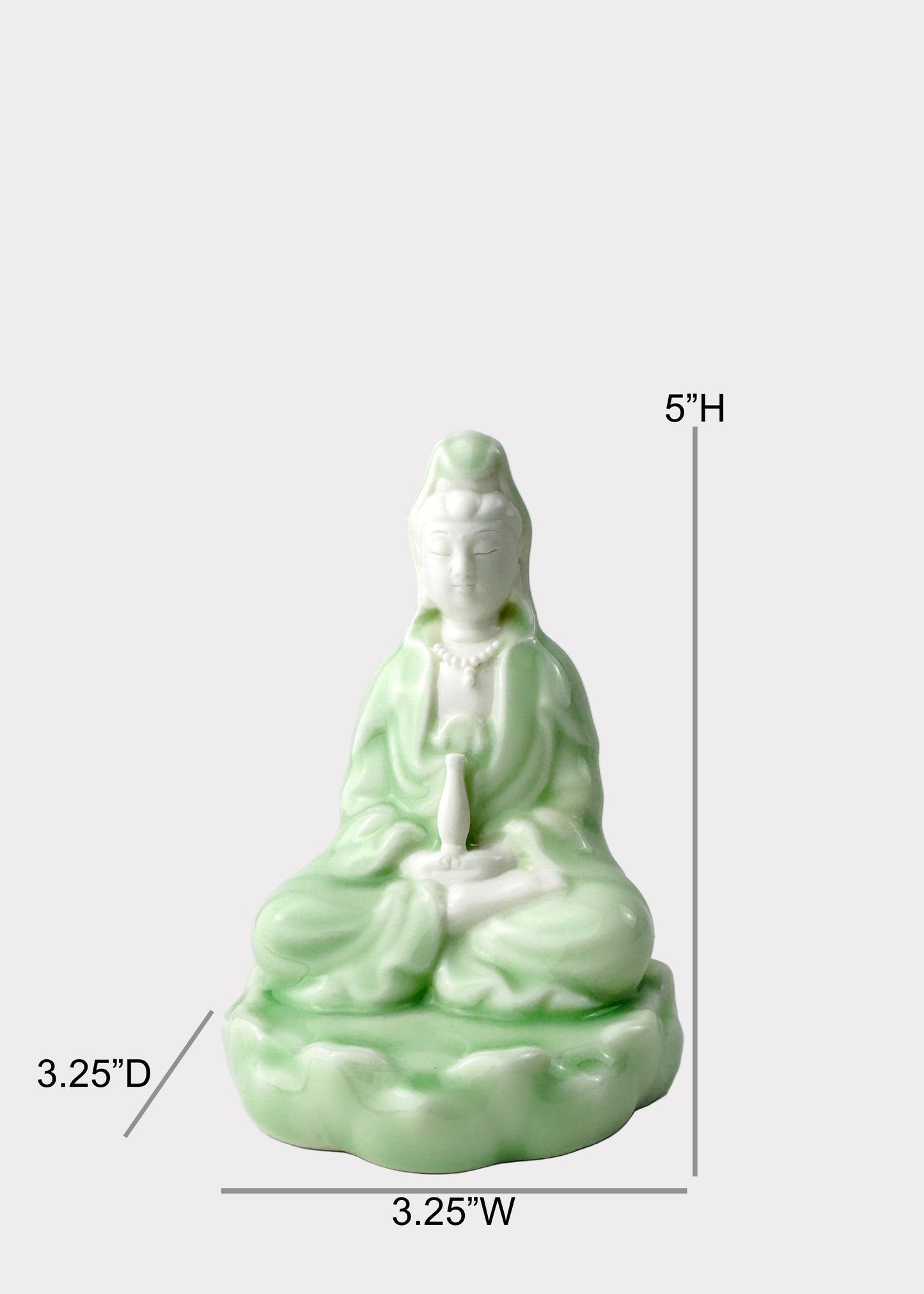 Crest Sage Guan Yin Porcelain Buddha