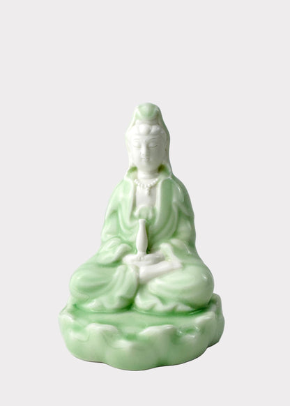 Crest Sage Guan Yin Porcelain Buddha