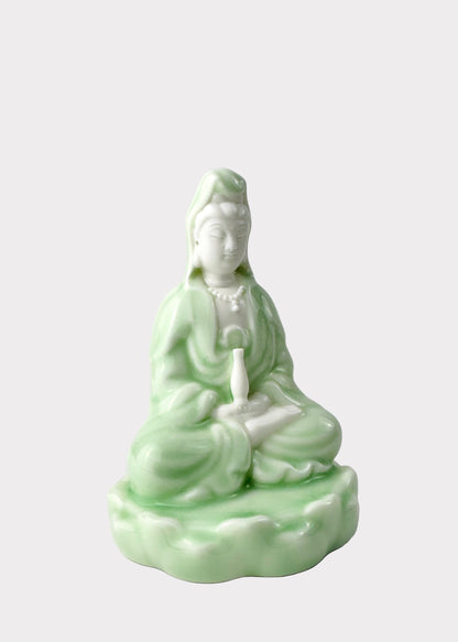Crest Sage Guan Yin Porcelain Buddha