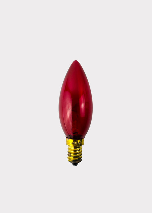 Red Altar Light Bulb - E14 Base - 15W - Translucent