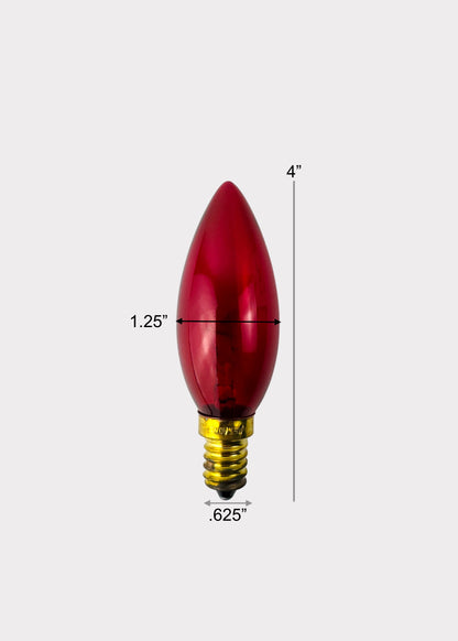 Red Altar Light Bulb - E14 Base - 15W - Translucent