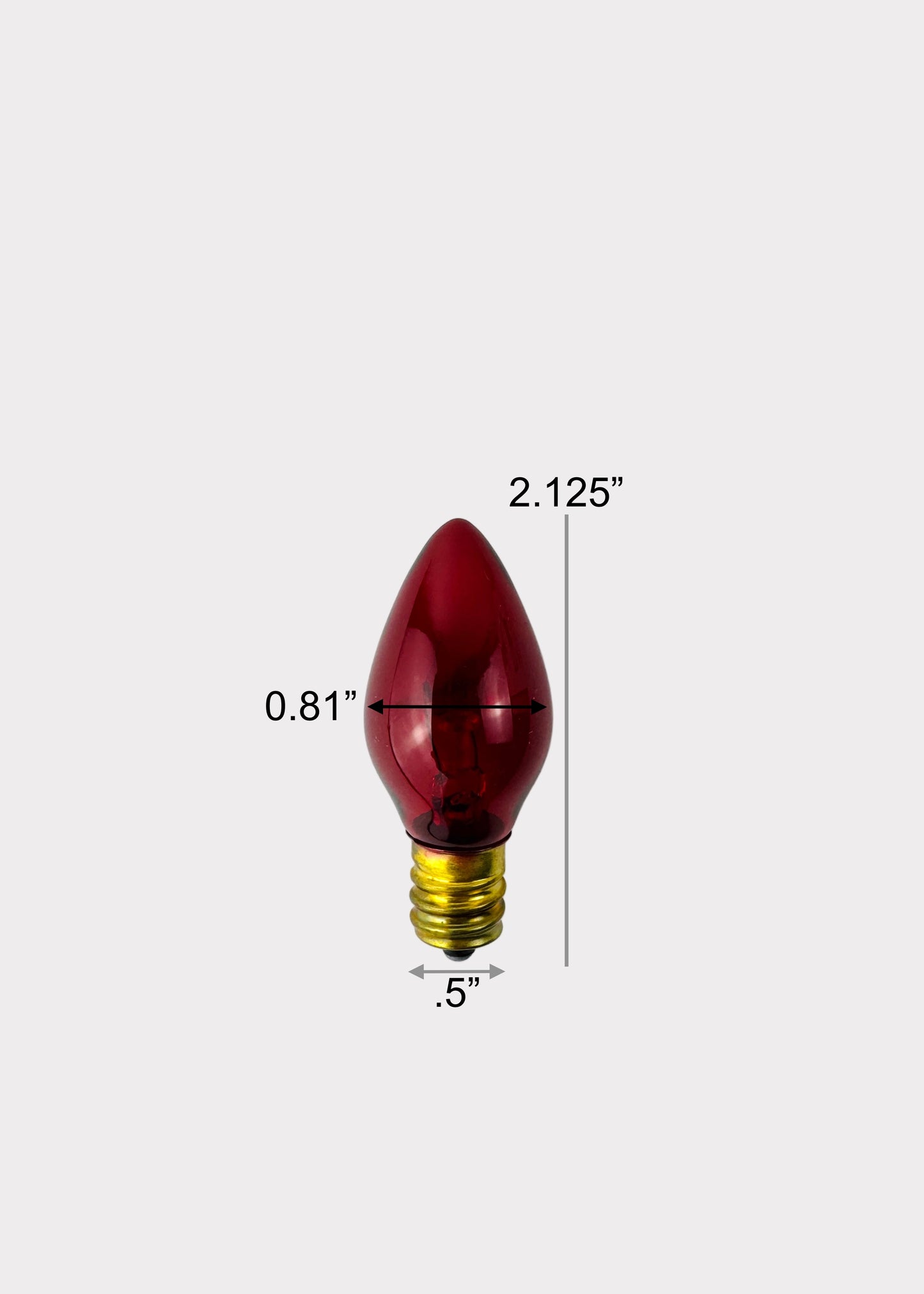 Red Altar Light Bulb - E12 Base - 7W - Translucent