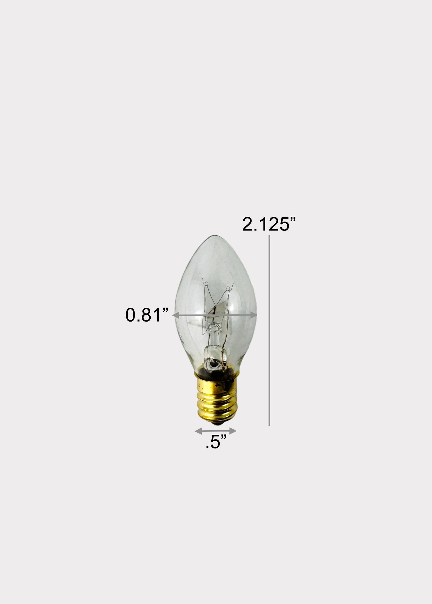 Clear Candelabra Light Bulb -  E12 - 7W