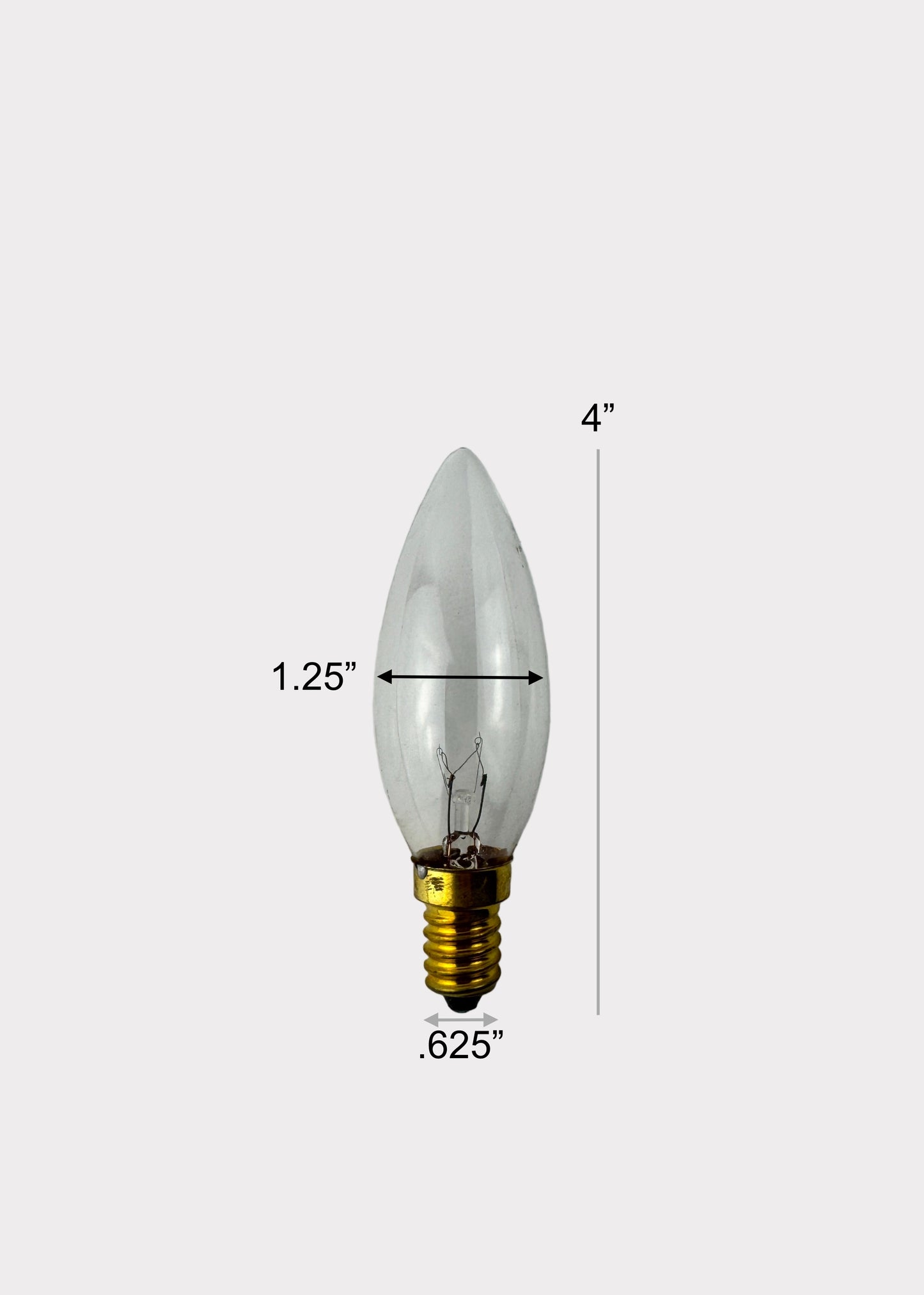 Clear Candelabra Light Bulb - E14 - 15W