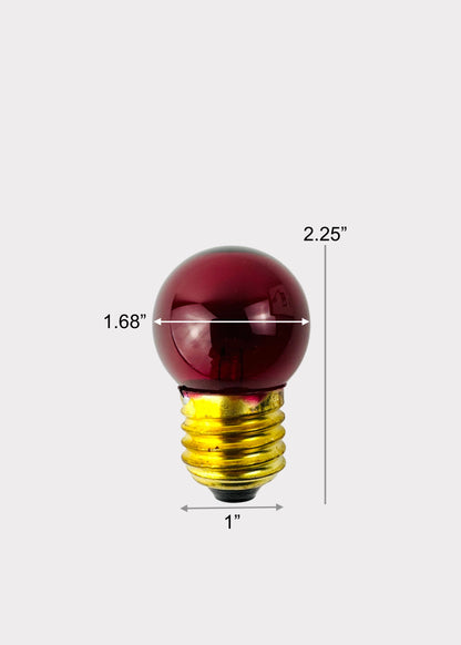 Red Altar Light Bulb - Medium Base E26/E27 - 7W - Translucent