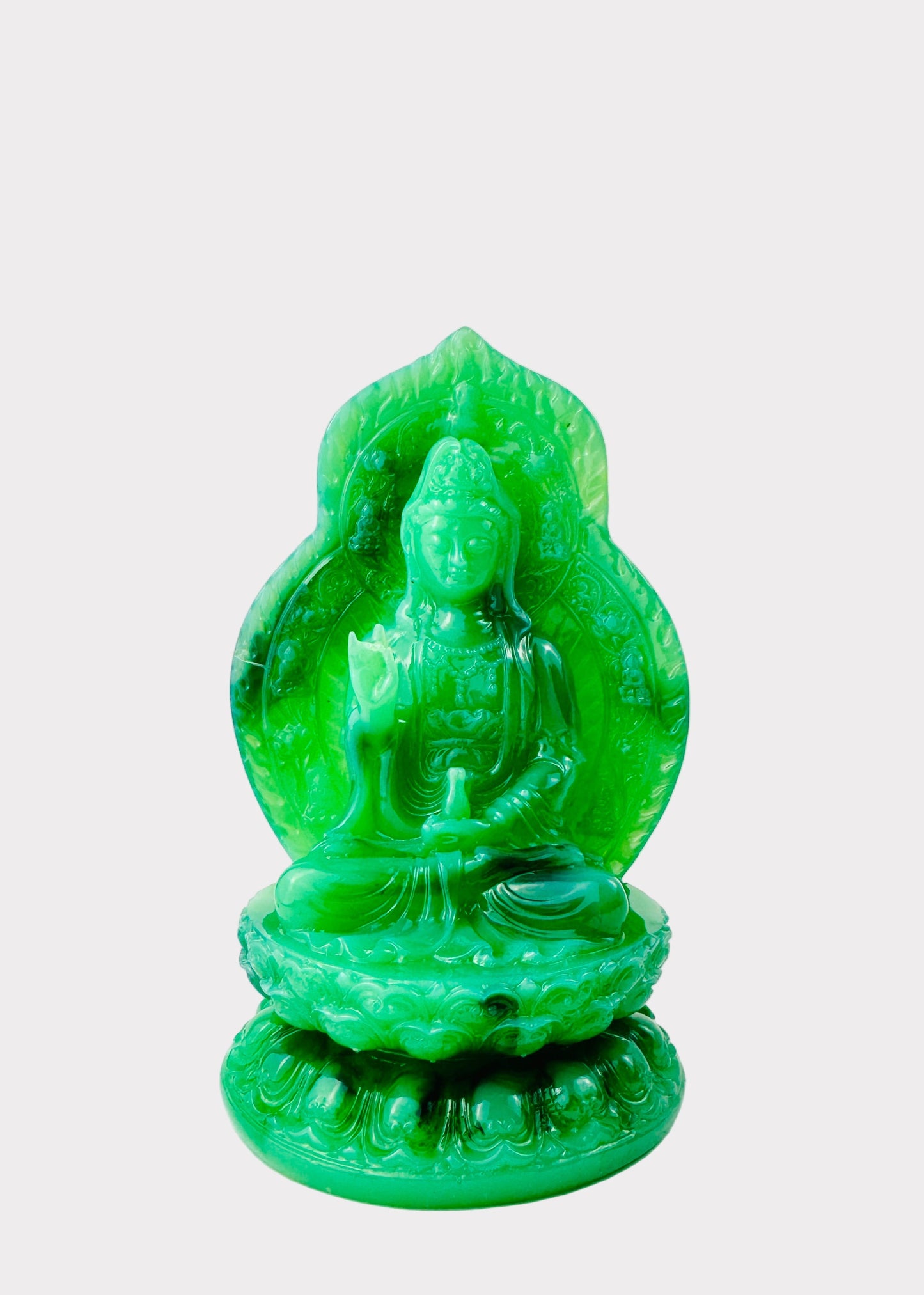 Guan Yin with Mandorla Back - Resin Statue