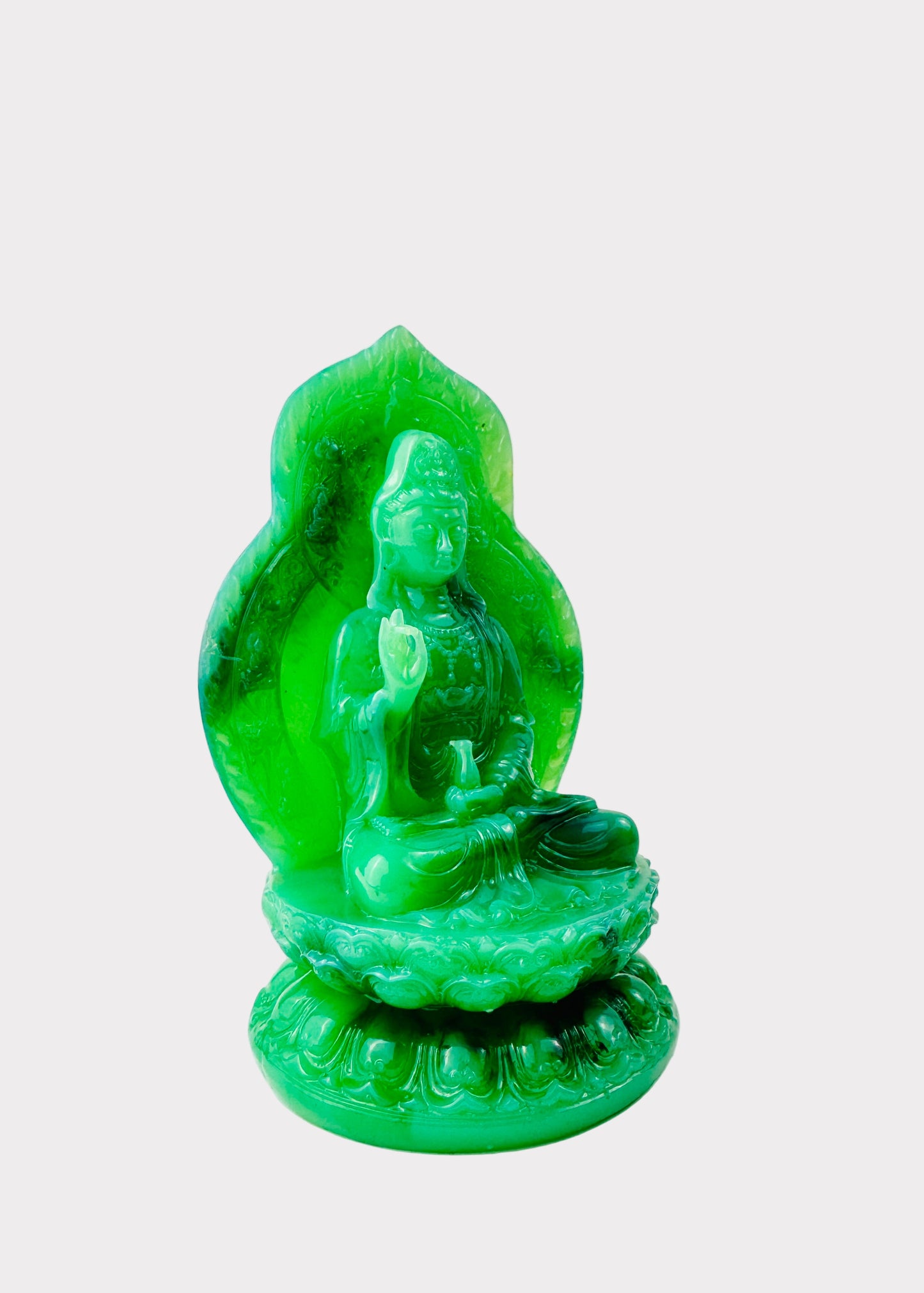 Guan Yin with Mandorla Back - Resin Statue