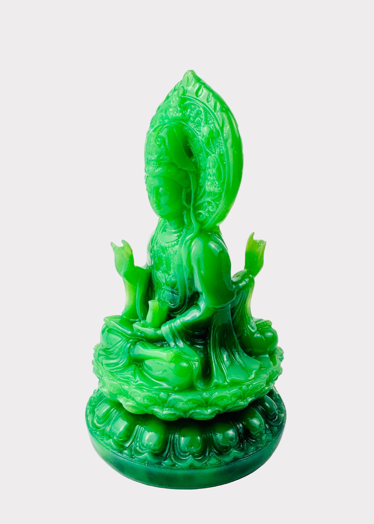 Double Sided Guan Yin with Halo - Resin Statue