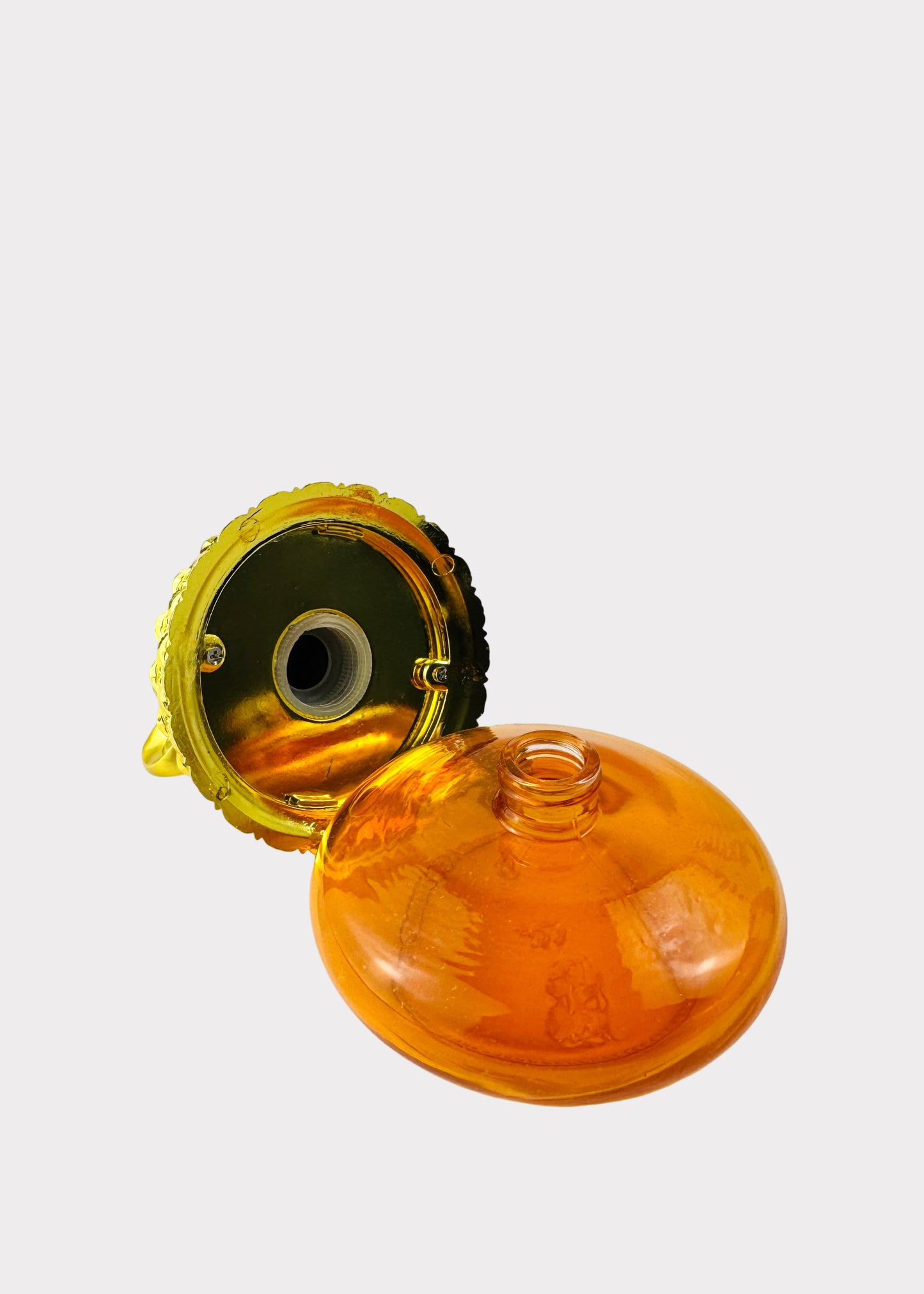 Guan Yin Sun Halo - Aroma Diffuser Statue - Gold Tone with Amber Reservoir