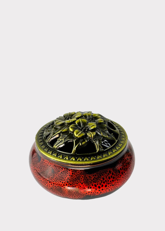Blossom Incense Burner Bowl | Ceramic | Cone or Coil | 4 Colors