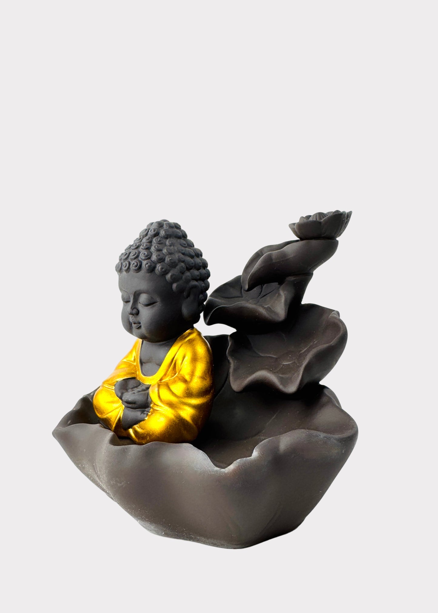 Buddha Incense Fountain - Backflow Waterfall - Golden Robe