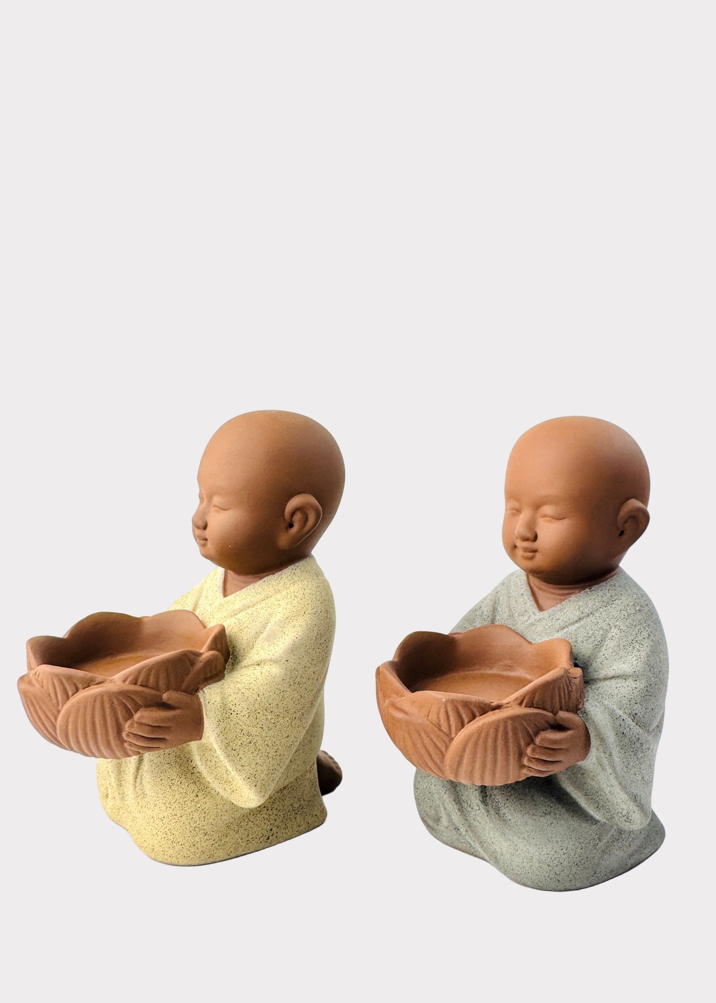 Prayer Monk Cone Incense Burner - Ceramic