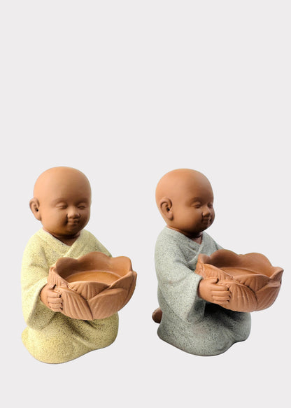 Prayer Monk Cone Incense Burner - Ceramic