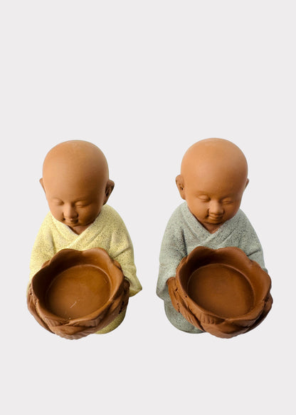 Prayer Monk Cone Incense Burner - Ceramic