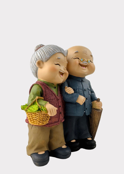 Grandparents on Market Day Stroll Figurine