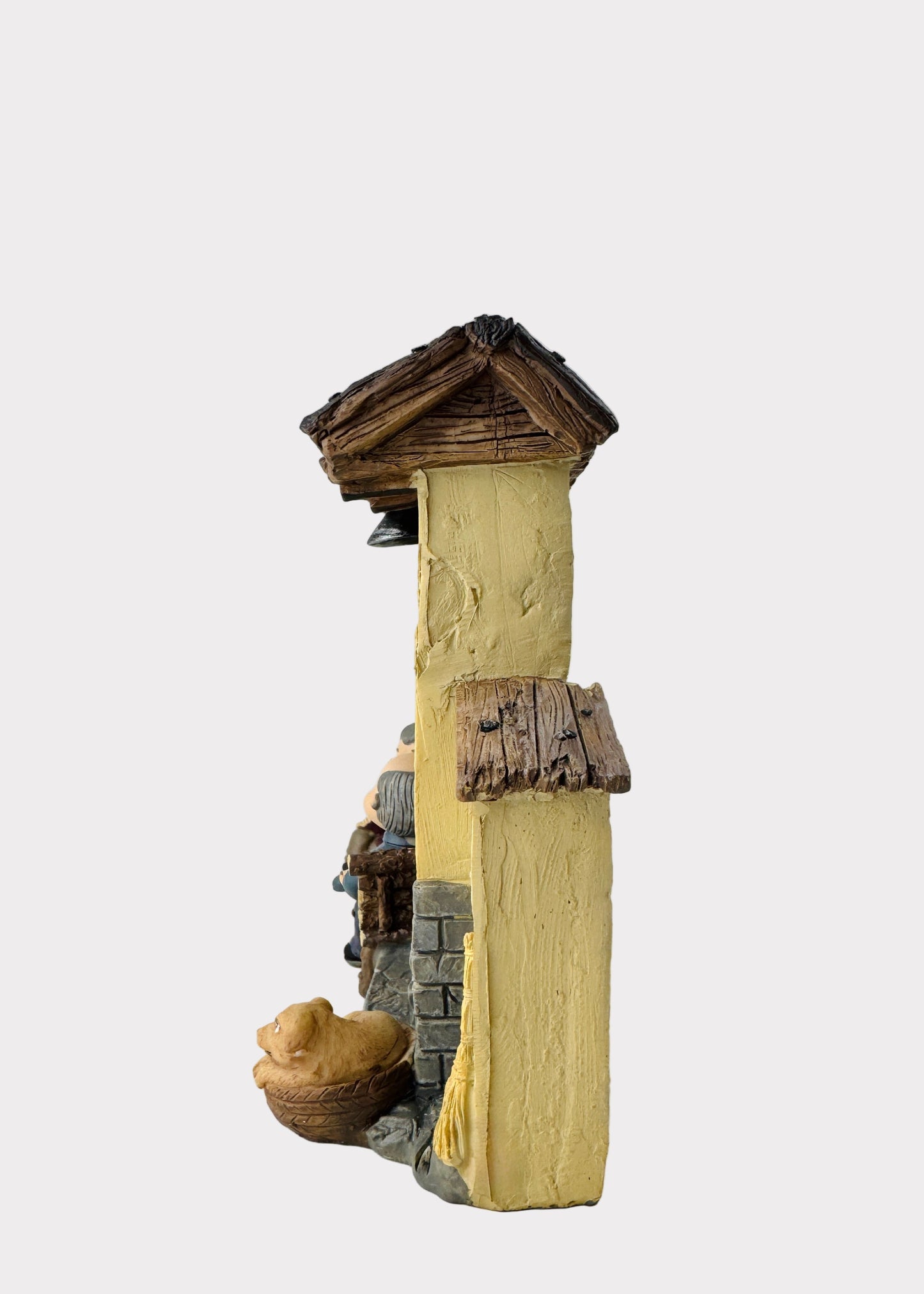 Grandparents Playing Chess  Village House Figurine