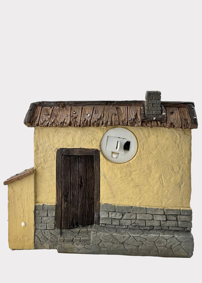Grandparents Playing Chess  Village House Figurine