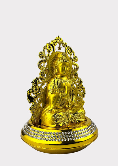 Double Dragon Guan Yin - Essential Oil Diffuser - Double Sided - Gold Tone