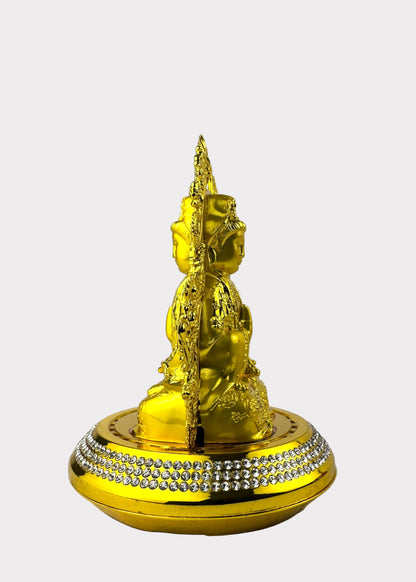 Double Dragon Guan Yin - Essential Oil Diffuser - Double Sided - Gold Tone