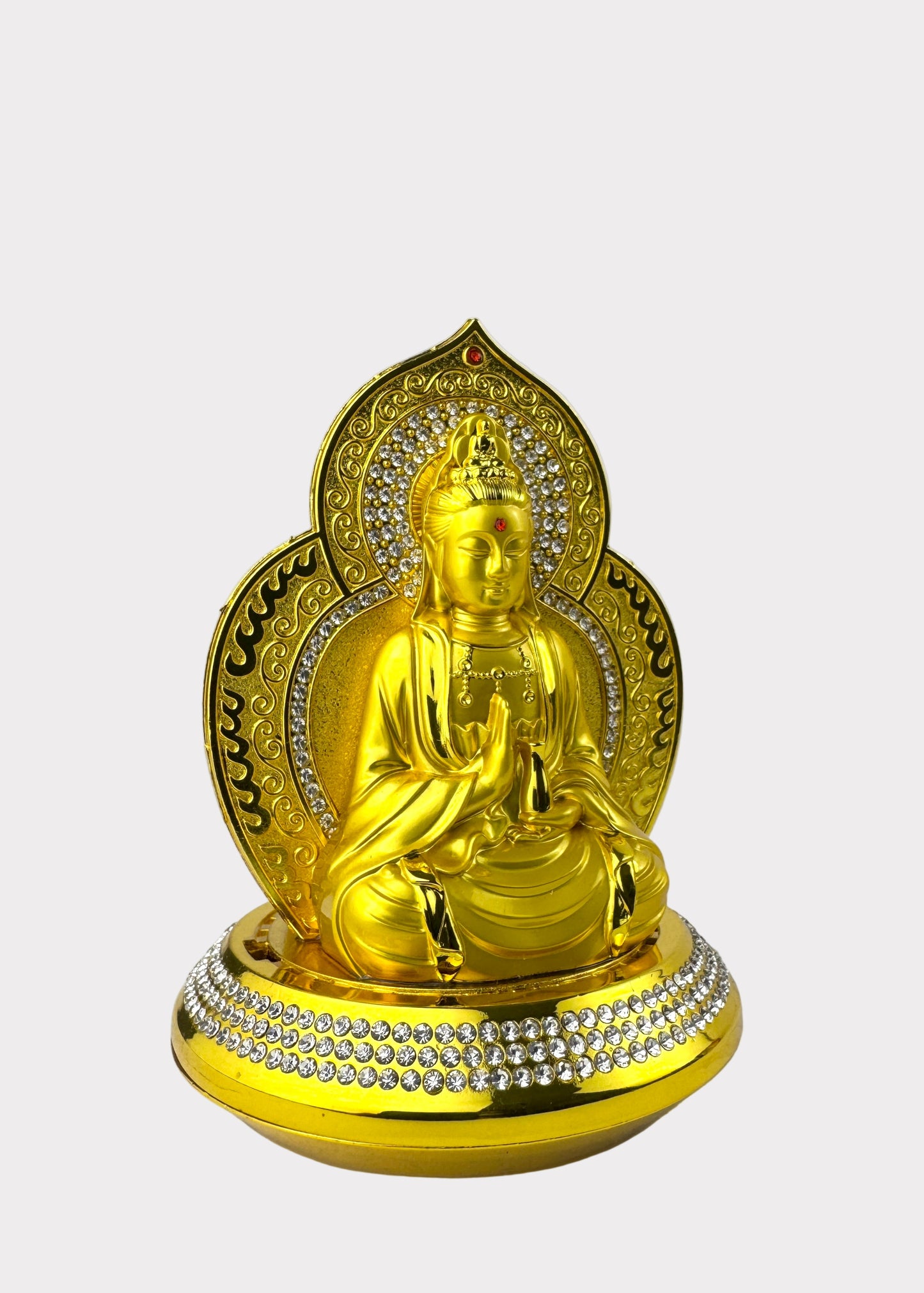 Mandorla Guan Yin - Essential Oil Diffuser - Double Sided - Gold Tone