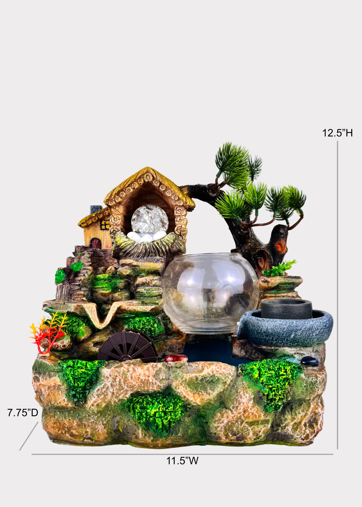 Mountain Cottage Tabletop Fountain