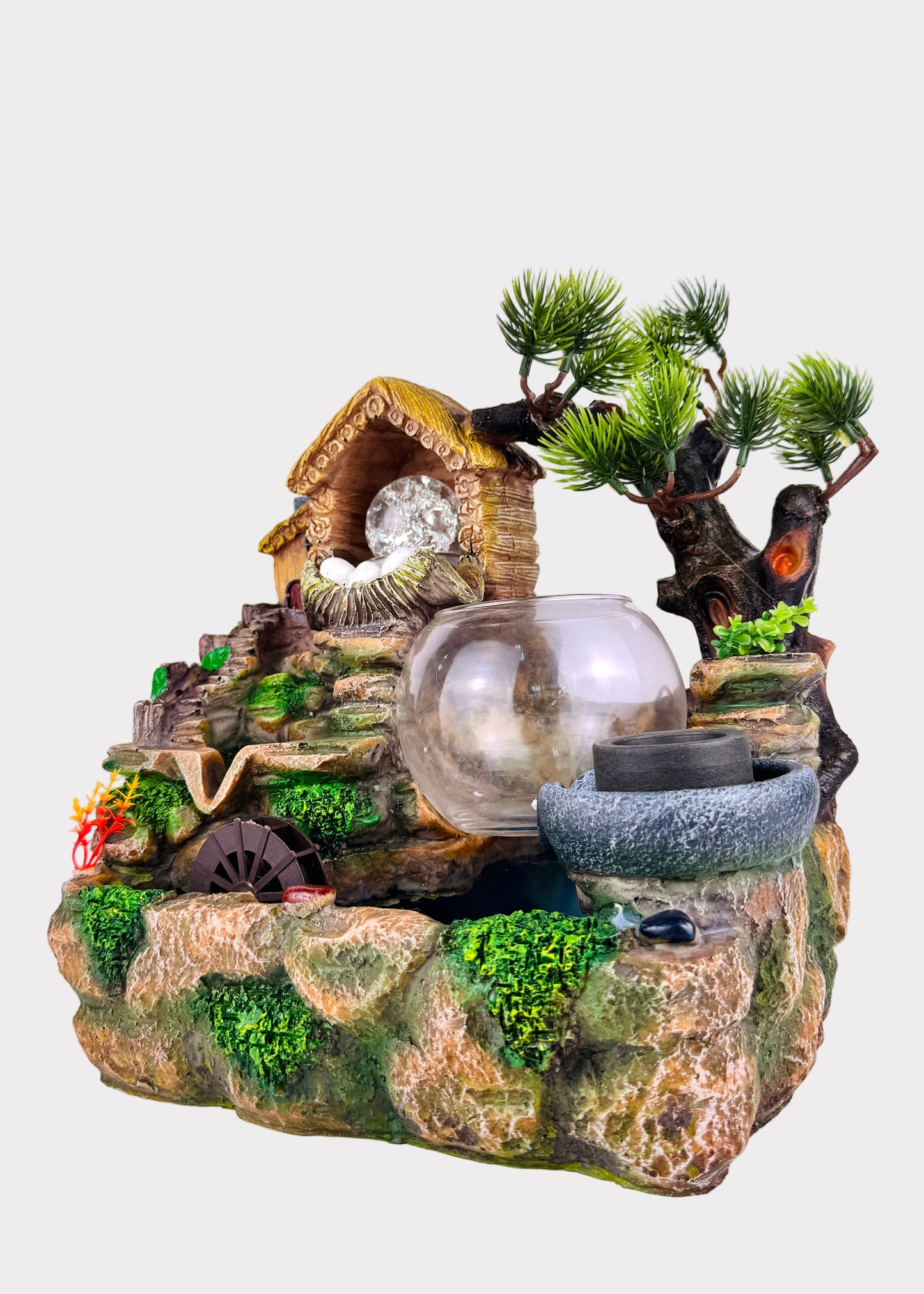 Mountain Cottage Tabletop Fountain