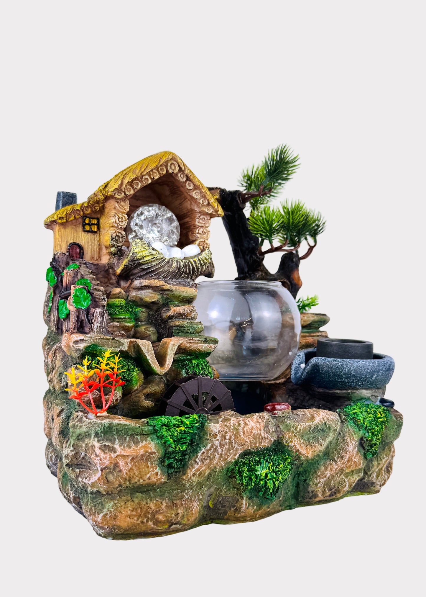 Mountain Cottage Tabletop Fountain