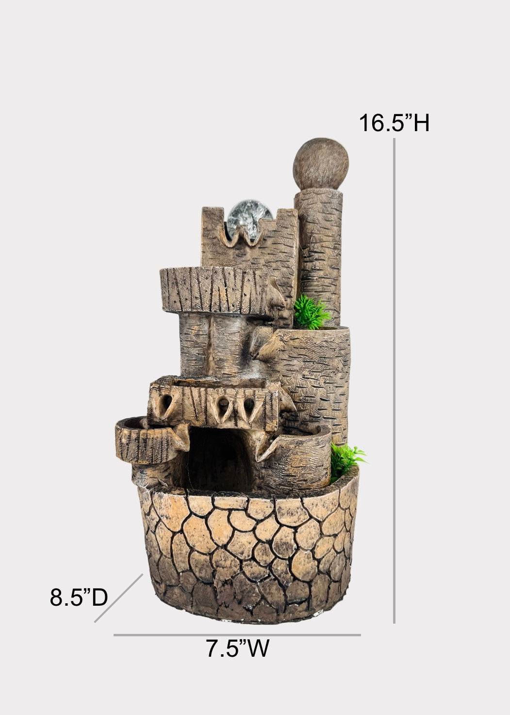 Castle Tower Tabletop Fountain