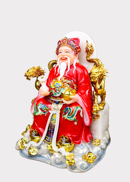 Earth and Prosperity God - Dragon Throne - Red