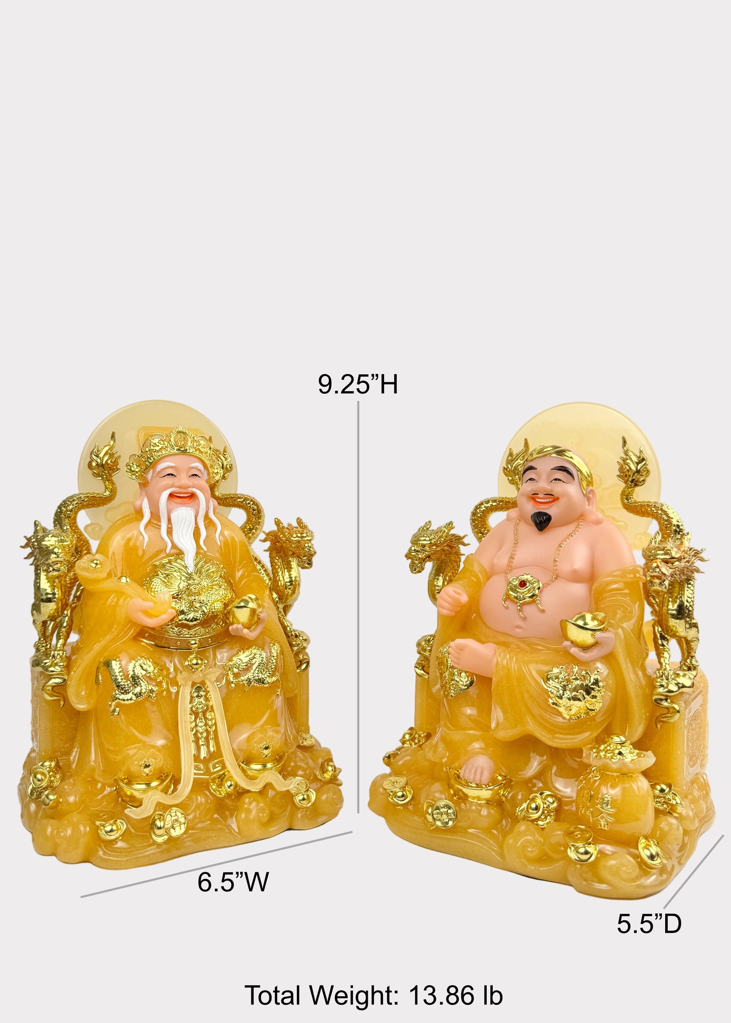 Earth and Prosperity God - Dragon Throne - Citrine