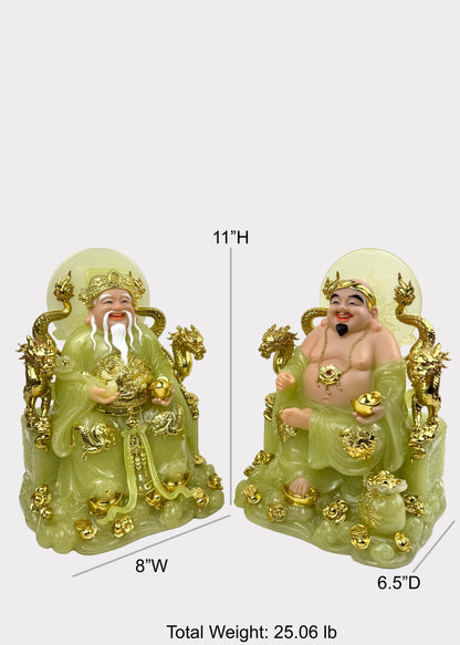 Earth and Prosperity God - Dragon Throne - Jade
