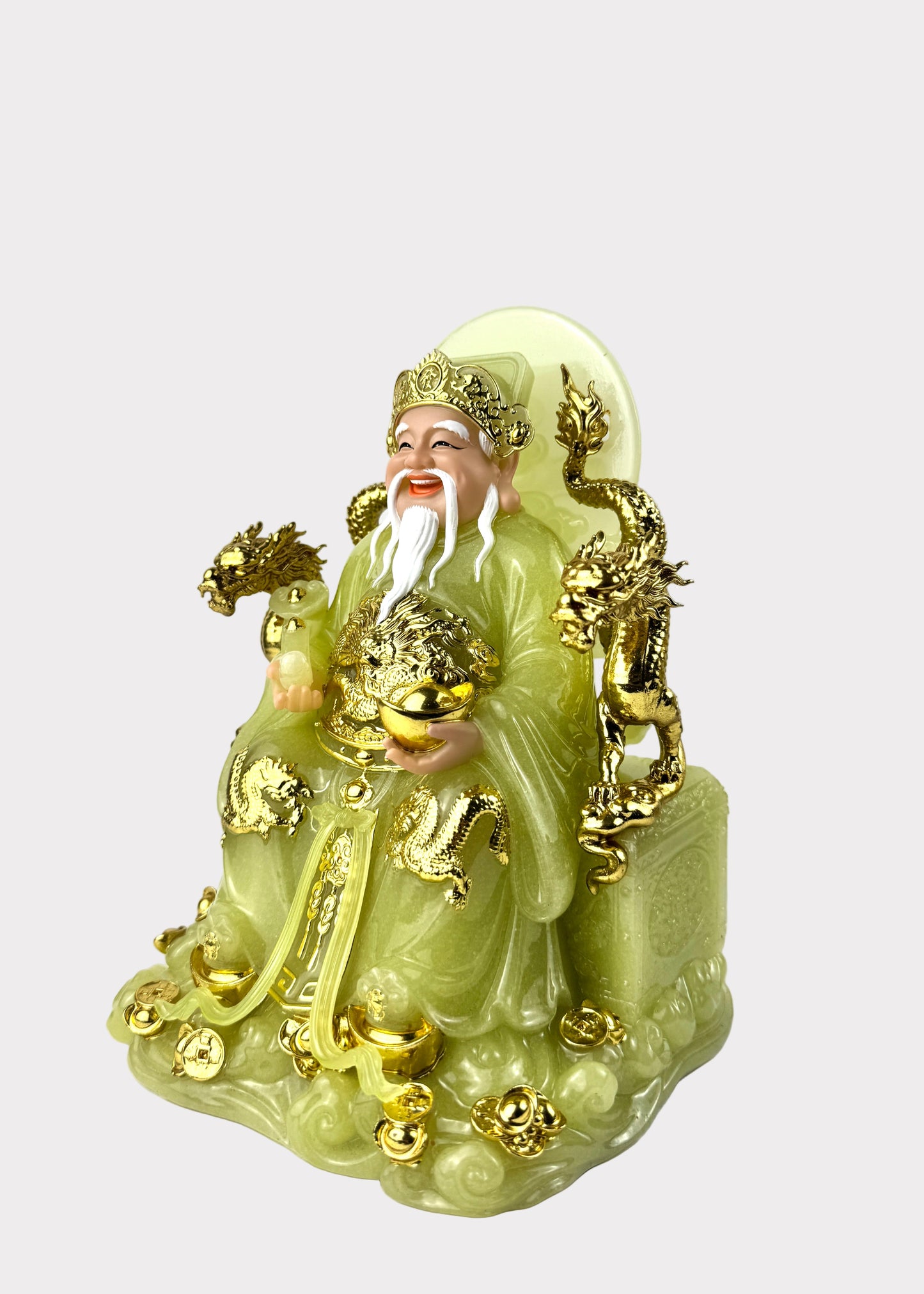 Earth and Prosperity God - Dragon Throne - Jade