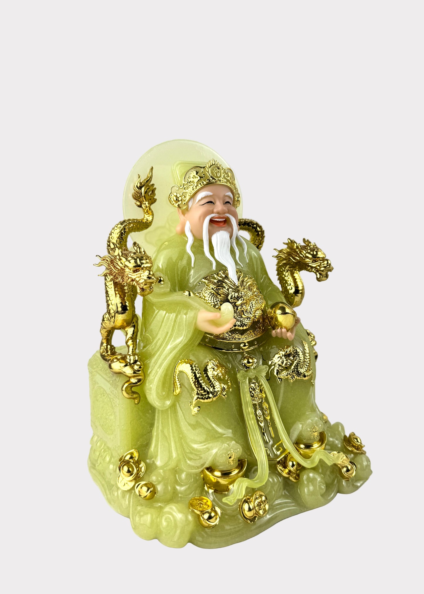 Earth and Prosperity God - Dragon Throne - Jade
