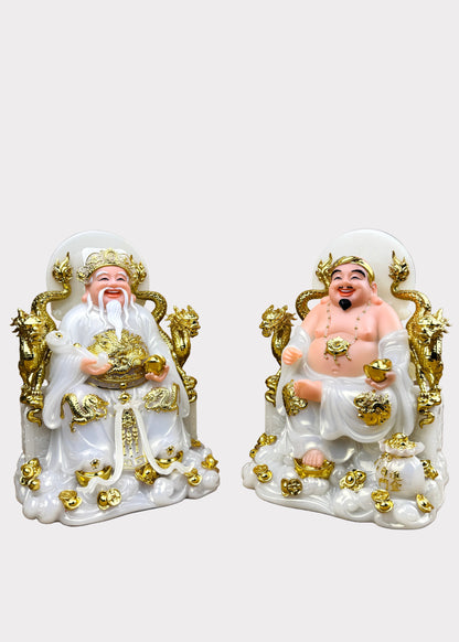 Earth and Prosperity God - Dragon Throne - Pearl White