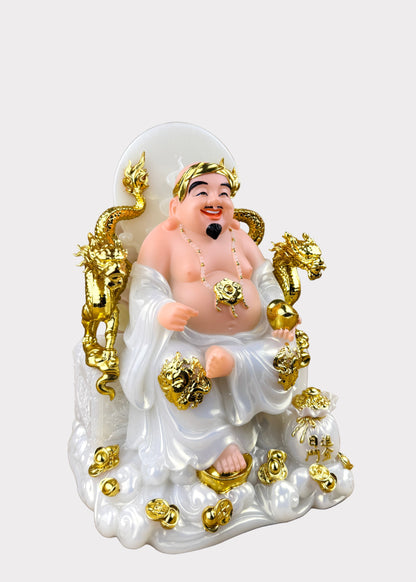 Earth and Prosperity God - Dragon Throne - Pearl White