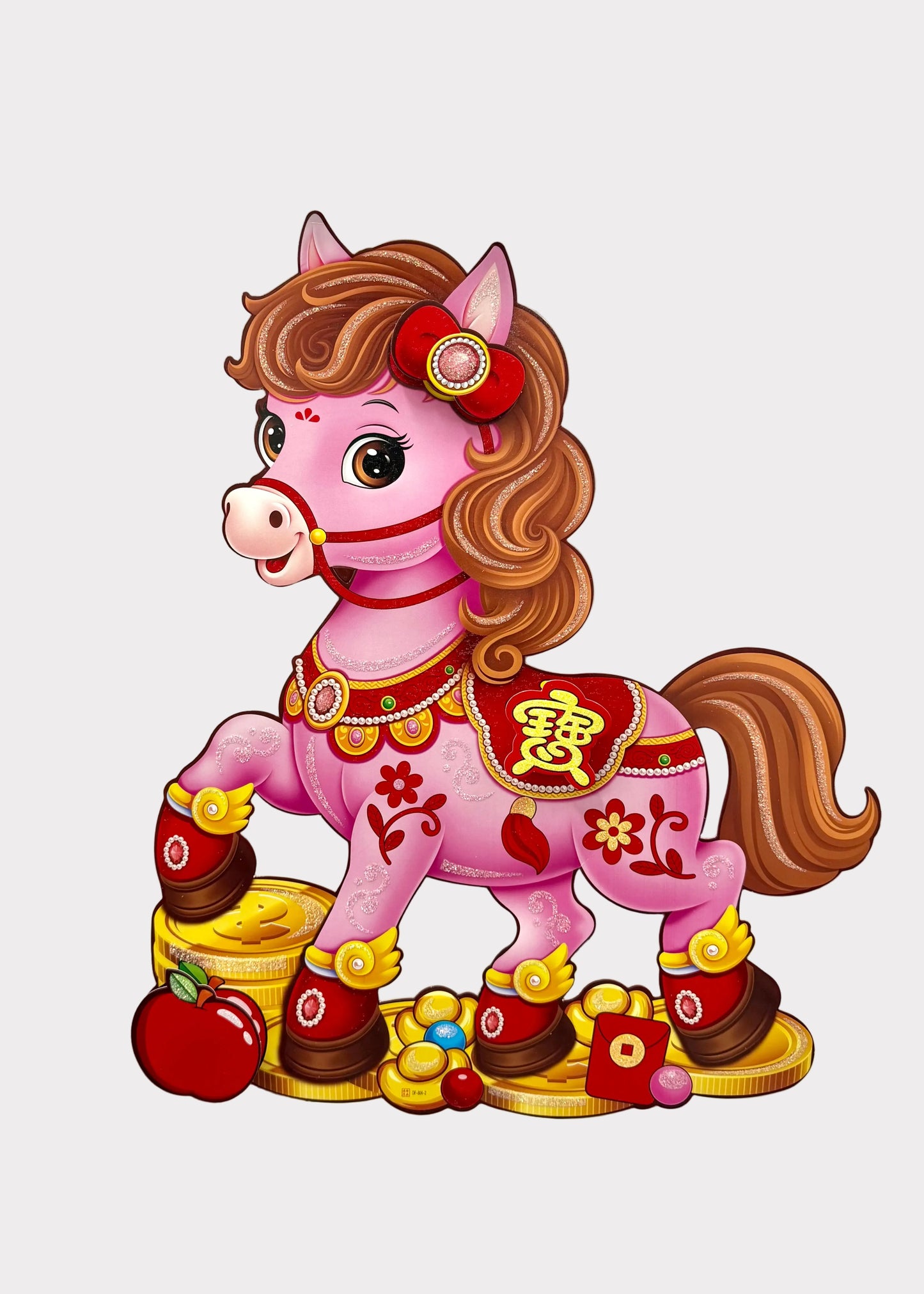 Lucky Pastel Horse Prosperity Wall Decor Pair - Paper Lunar New Year Decor