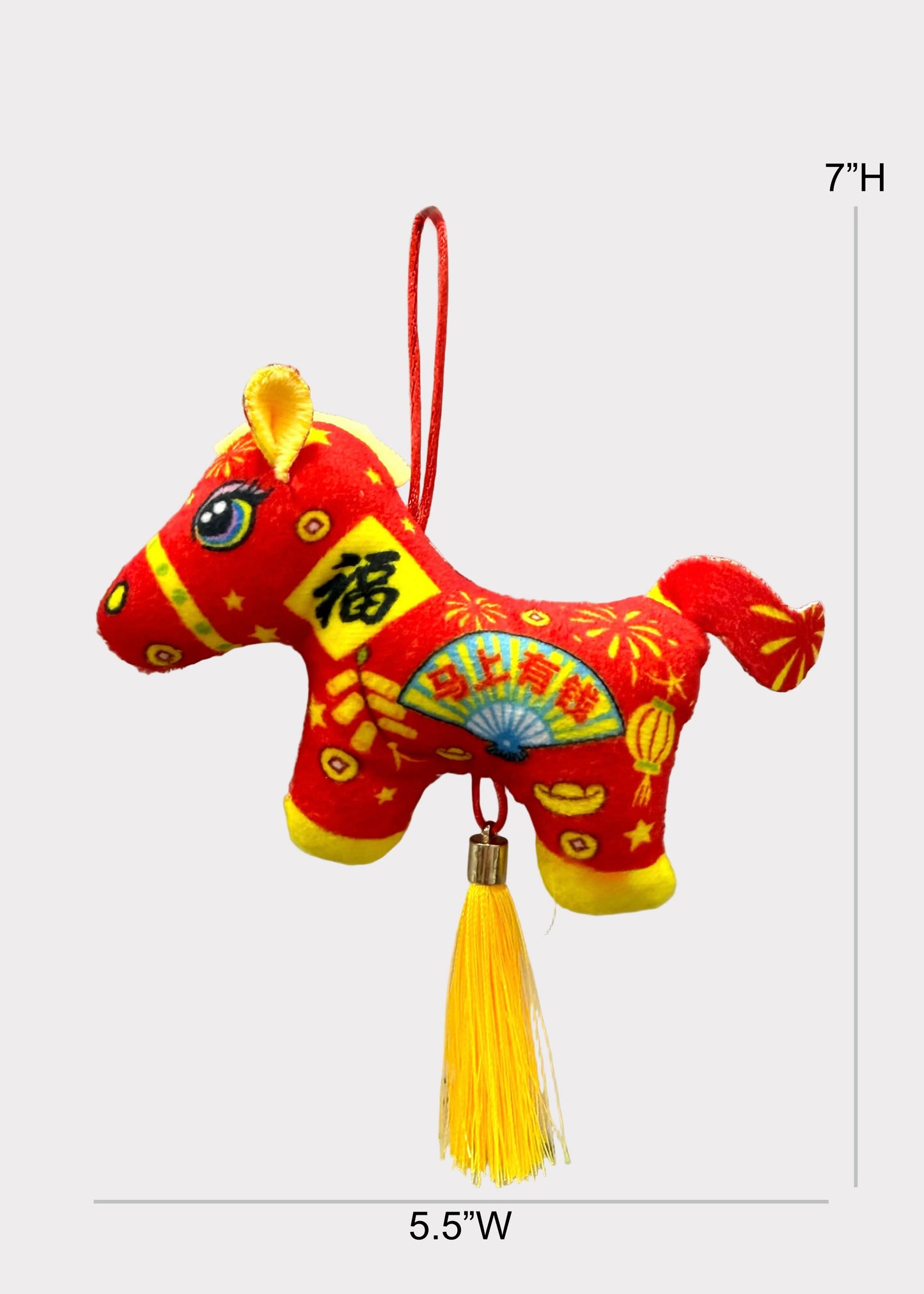 Lucky Horse Plush Charm – Lunar New Year Hanging Ornament – 3 Colors