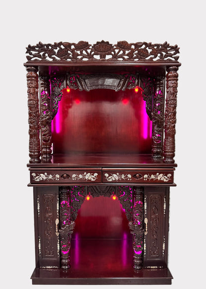 42" Dragon Altar with Mother of Pearl Inlay – Extendable Boards
