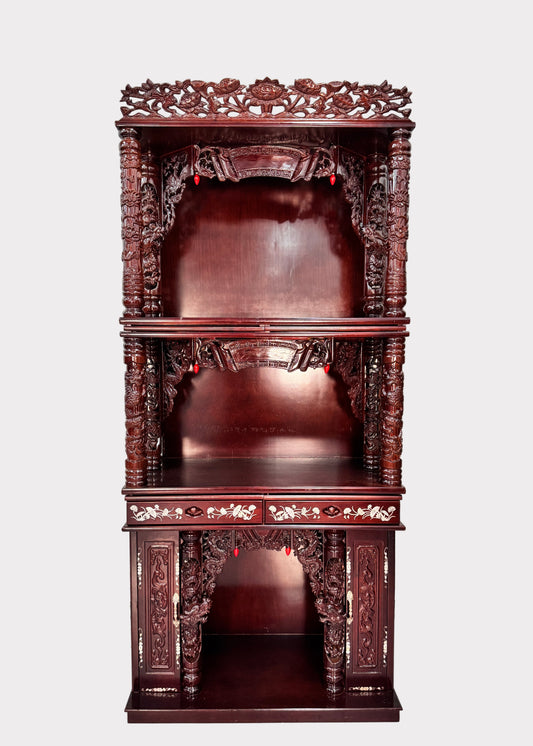 42" Dragon Altar with Mother of Pearl Inlay – Extendable Boards