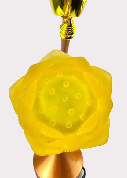 Lotus LED Lamp – 3 Yellow Flower Design – Adjustable Color & Glow Speed