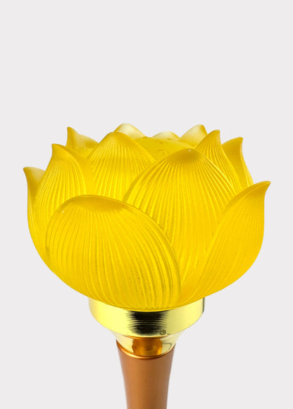Lotus LED Lamp Pair – Yellow Flower – Multi-Color Glow