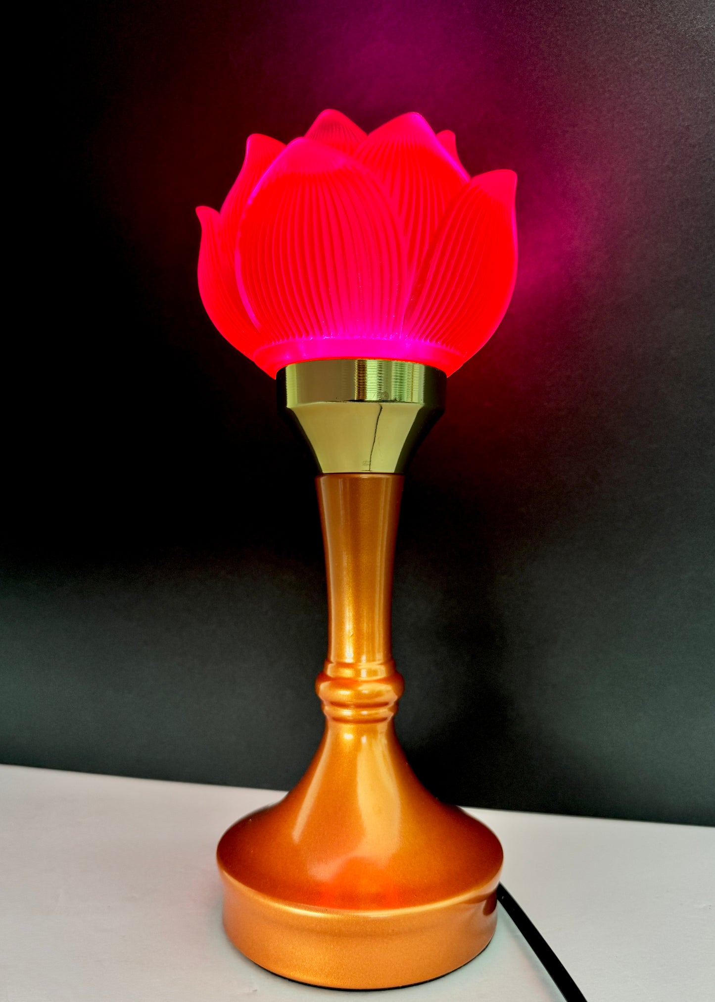 Lotus LED Lamp Pair – Yellow Flower – Multi-Color Glow