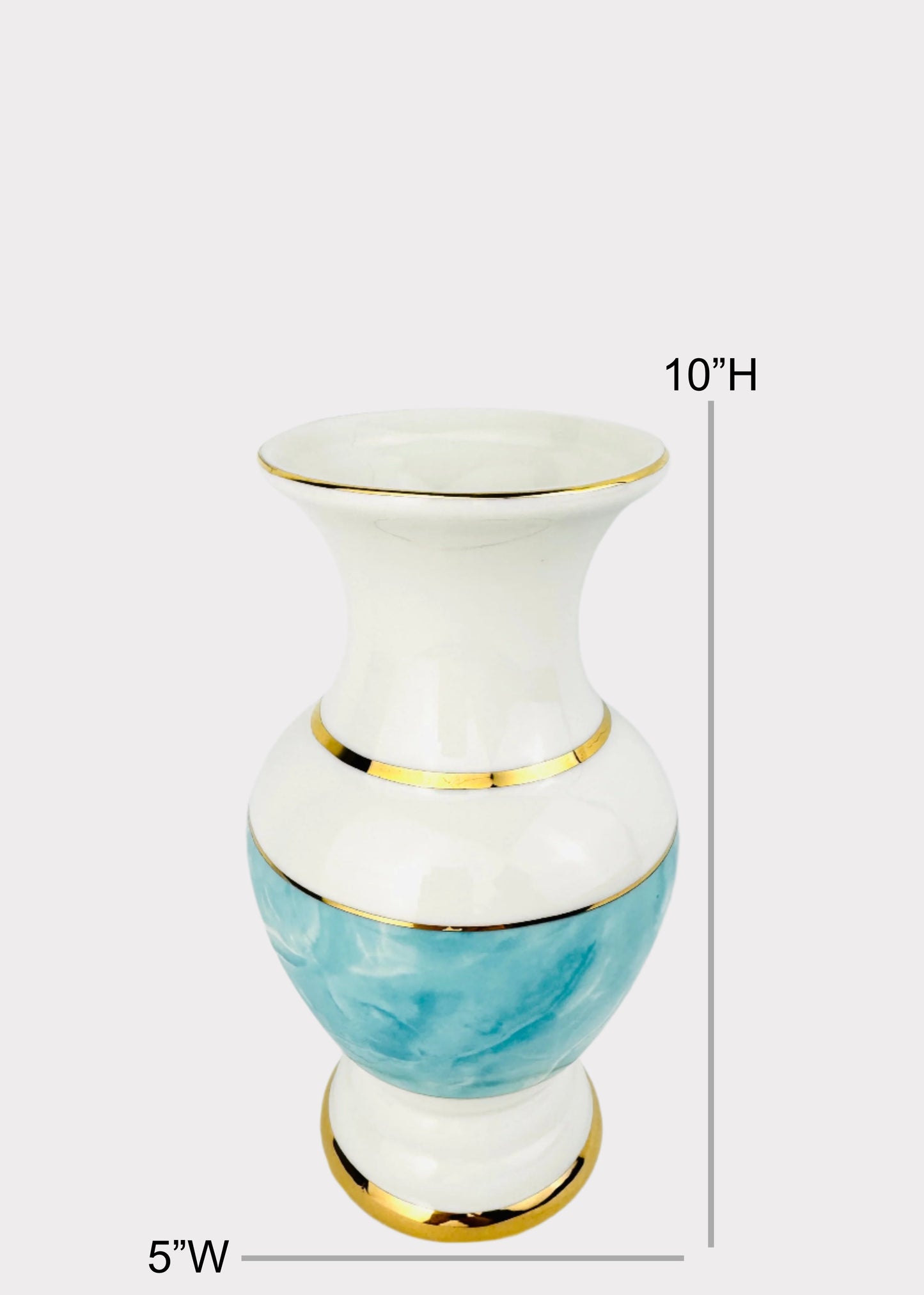 Blue Marble Band - Altar Vase - Ceramic
