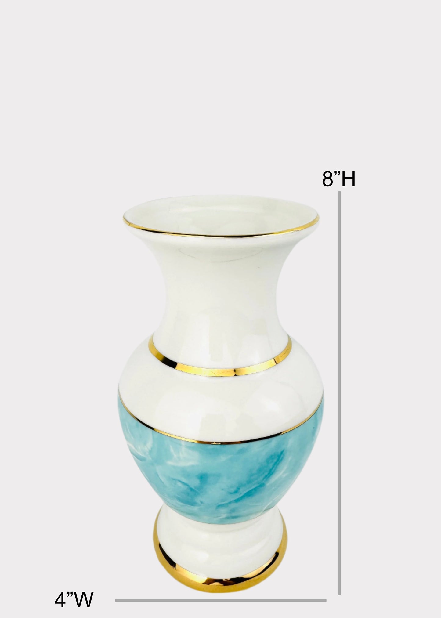 Blue Marble Band - Altar Vase - Ceramic